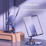 Alloy Foldable Adjustable Phone Stand for Desk – Universal Mobile Holder with Non-Slip Base (Y808) - Image 3
