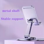 Alloy Foldable Adjustable Phone Stand for Desk – Universal Mobile Holder with Non-Slip Base (Y808) - Image 5