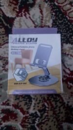 Alloy Foldable Adjustable Phone Stand for Desk – Universal Mobile Holder with Non-Slip Base (Y808)