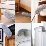 Microfiber Fan Duster | Telescopic Extendable Gray Duster | 360 Flexible Dirt & Dust Duster For Home Office Use | Micro Fiber Duster - Image 3