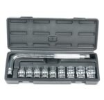 Professional Heavy Duty Socket Wrench Set | 9Pc Tool Kit | 1/2″ Drive | 8‑24mm Metric Sockets + L Wrench - Image 4